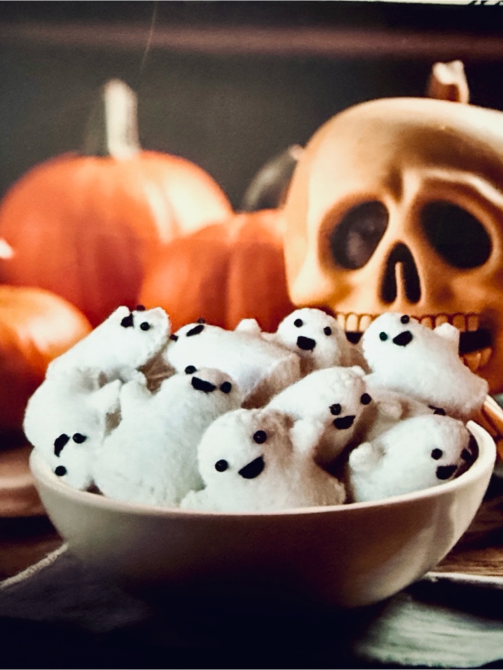 Goblin & Ghoul Halloween Seasonal Decor Set of 12 Ghost Bowl Filler